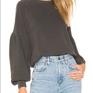 The Great gray bishop sleeve sweatshirt